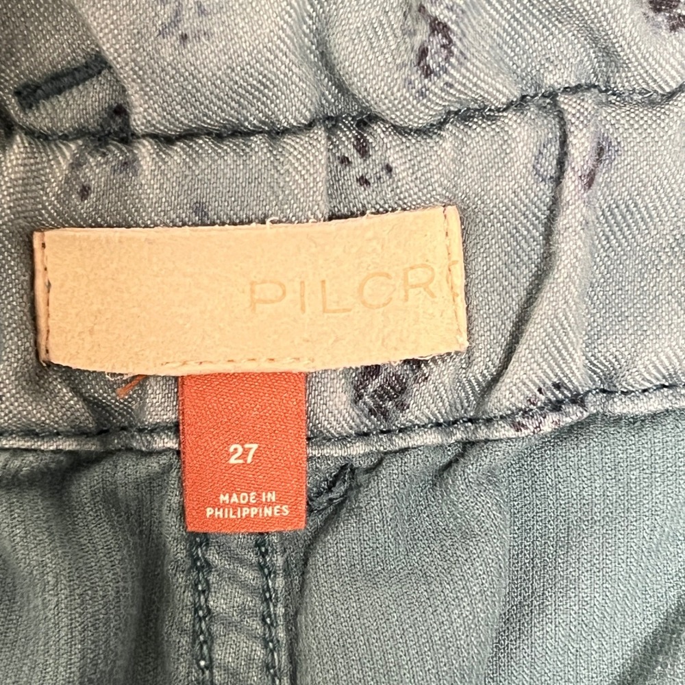 Pilcro The Coastal Wide Leg 27 Corduroy Pants Green Paperbag Waist Indie - Picture 3 of 13